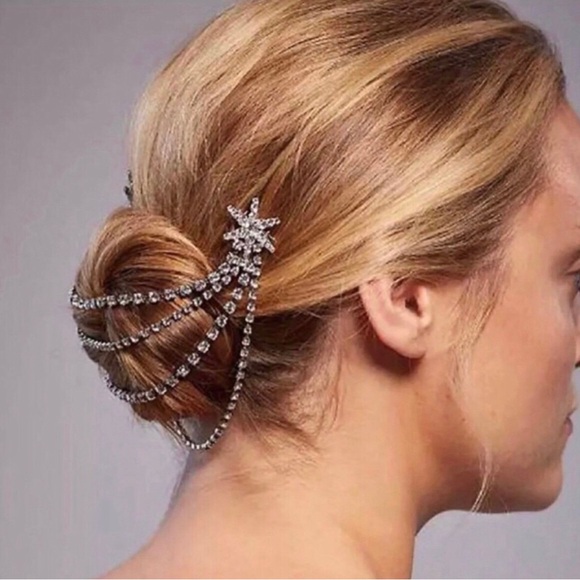 Silver Crystal Hair Accessory - Picture 2 of 2